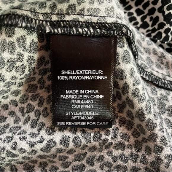 AFRM Animal Ditsy Print Bishop Sleeve Top XL - Picture 6 of 7